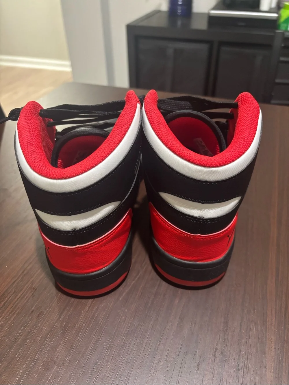 PUMA Rebound LayUp High Top Sneakers Black Red White Men’s